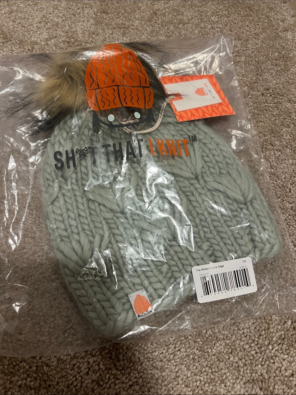 NWT Sh*t That I Knit Motley Beanie in Sage